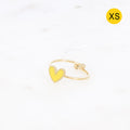 Bague cœur délicate jaune