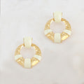 Boucles d'oreilles à puce avec émail