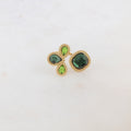 Bague fine réglable avec 4 pâtes de verres 2
