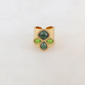 Bague réglable avec 4 pâtes de verres