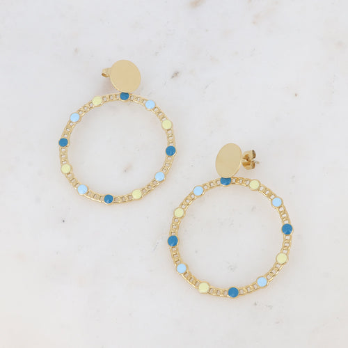 Boucles  doré bleu