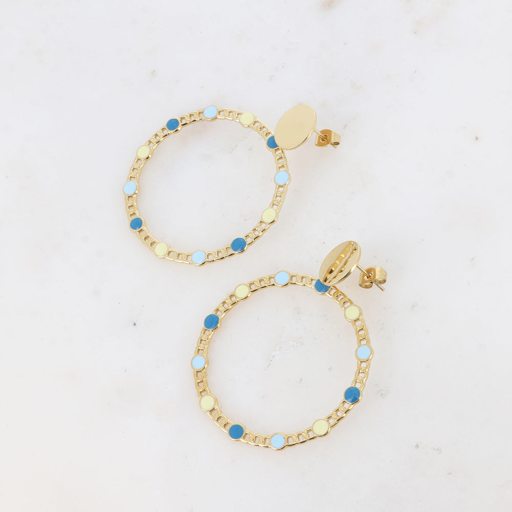 Boucles  doré bleu