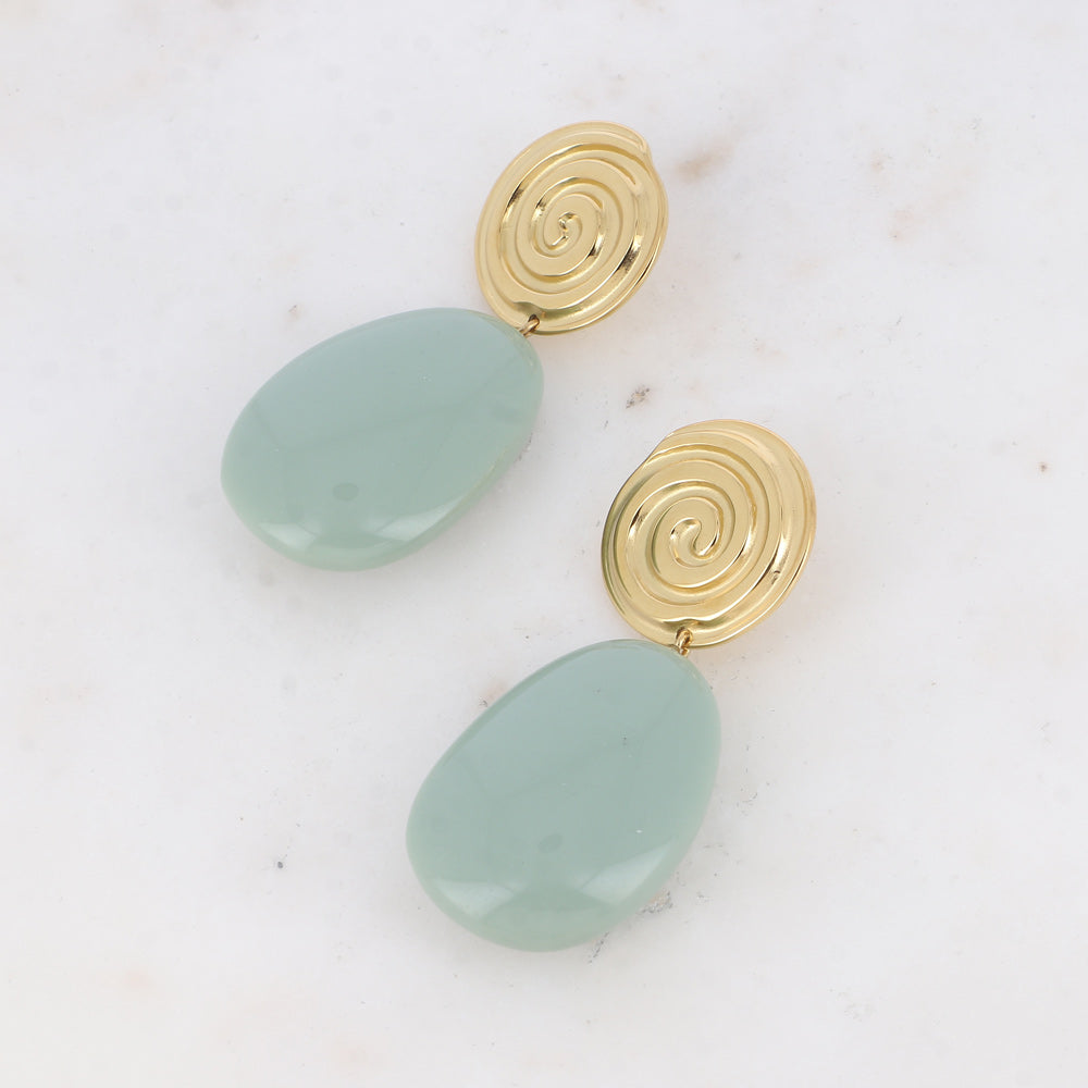 Boucles Lamya - doré sauge