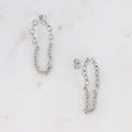 Boucles puces chaîne acier argenté