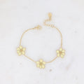 Bracelet Bulla - 3 fleurs émaillées Jaune