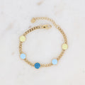 Bracelet doré bleu