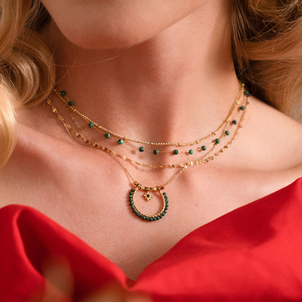 Collier 2 rangs avec strass