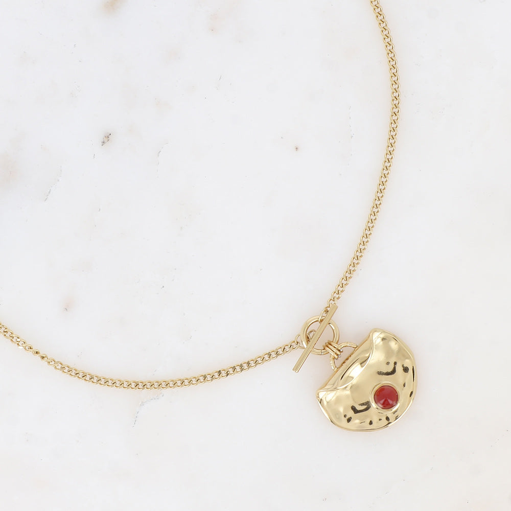 Collier-pierre naturelle cornaline