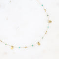 Collier - pierres naturelles et pampilles rondes