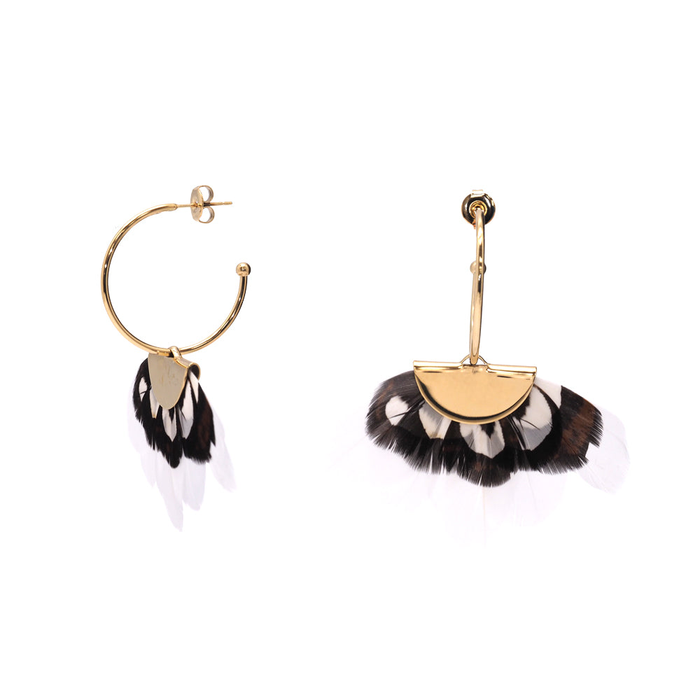 Créoles avec plumes