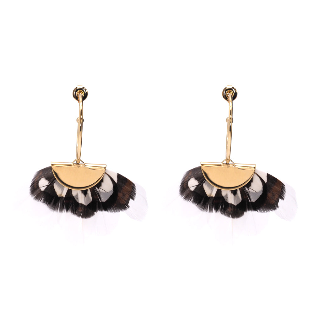 Créoles avec plumes