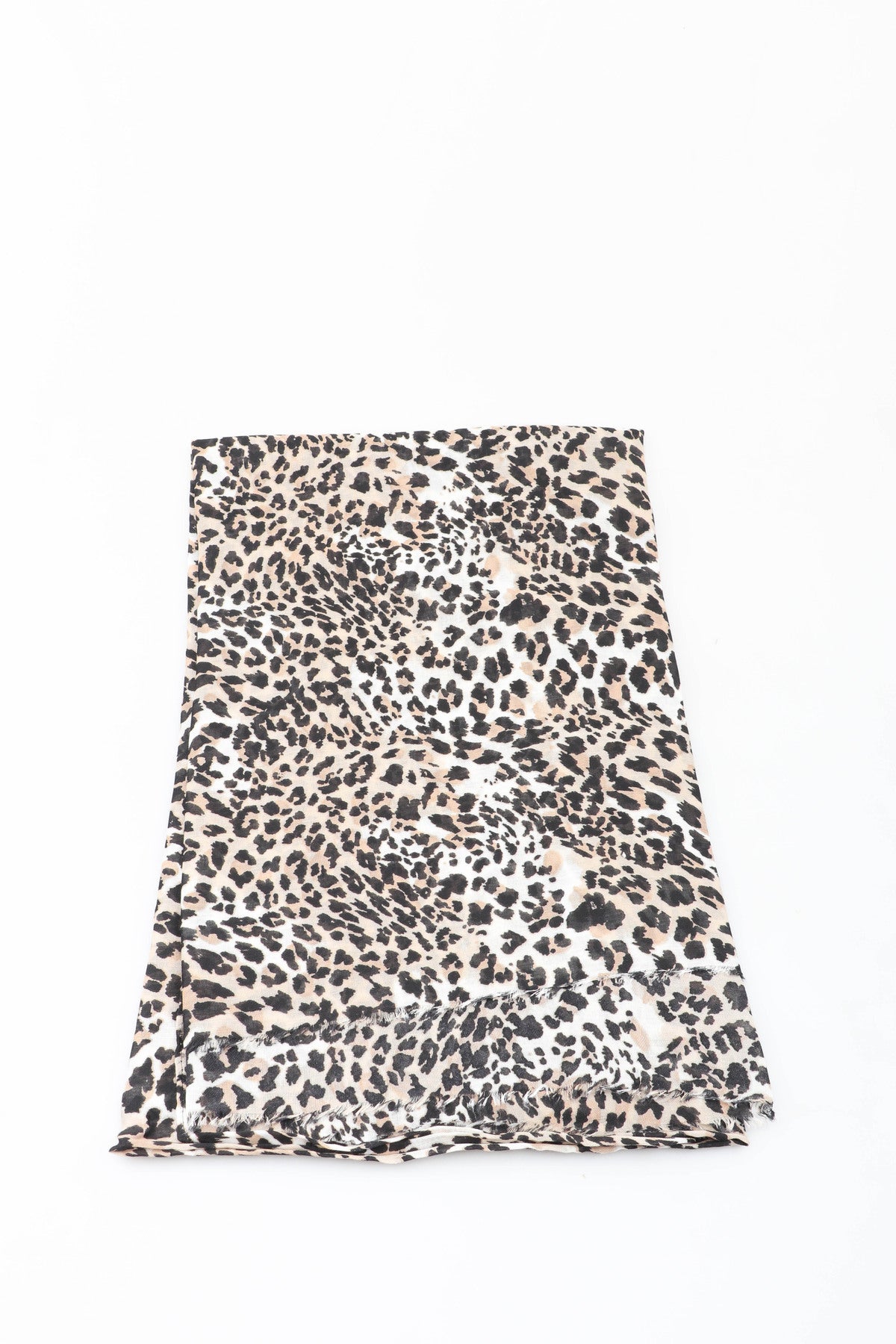 Foulard imprime léopard taupe