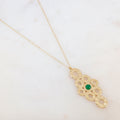 Sautoir avec pendentif multi-ronds, nacre ou pierre naturelle